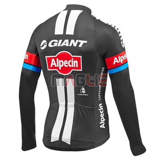 Maglia Giant manica lunga 2016 nero e rosso